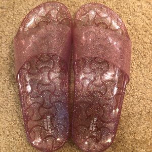 Pink clear jelly slides